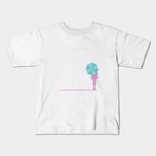 Cute Umbrella Girl Kids T-Shirt